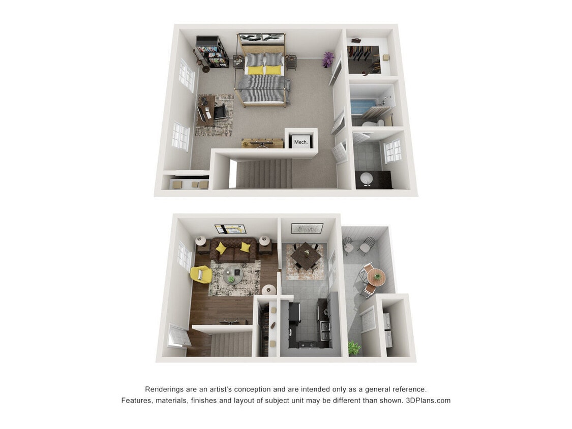 Floor Plan - 1 Bedroom 1 Bath