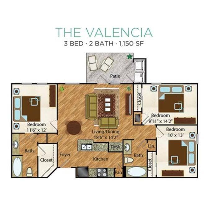 Floor Plan - The Valencia