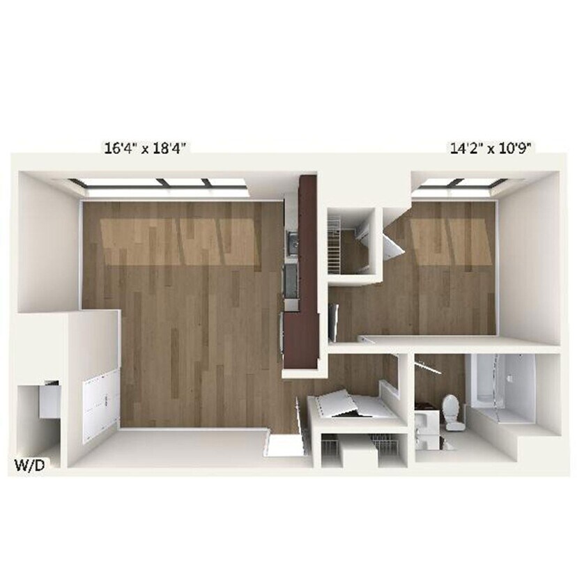 Floor Plan - A7 | 1 Bed | 1 Bath