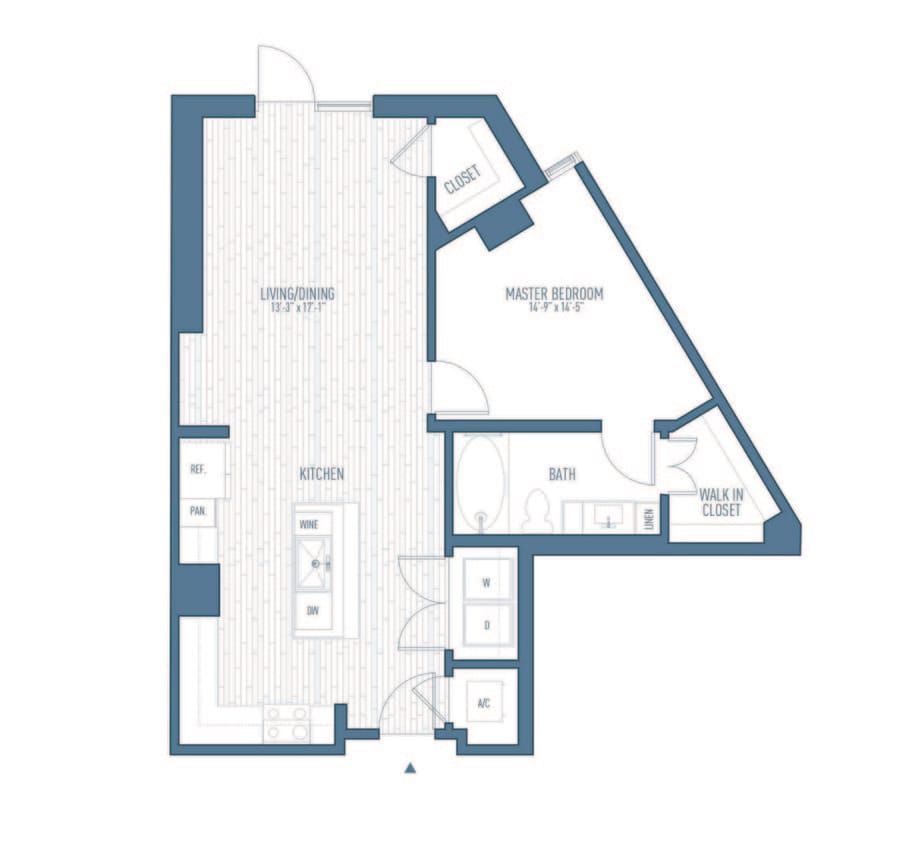 One Hermann Place - A5 - 1 Beds - 1 Baths - 860 Sq. ft. - A5