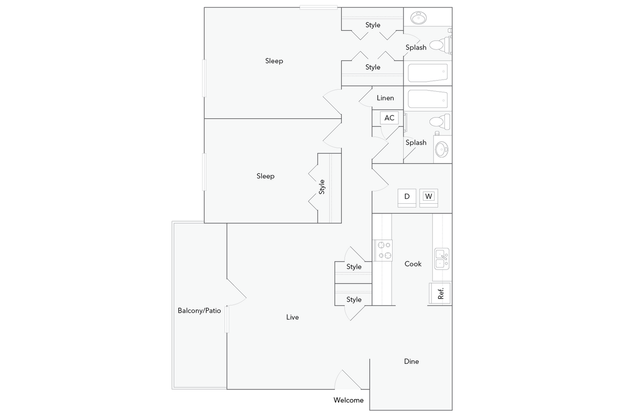 Carlisle | 2-Bedroom Floorplan - Carlisle