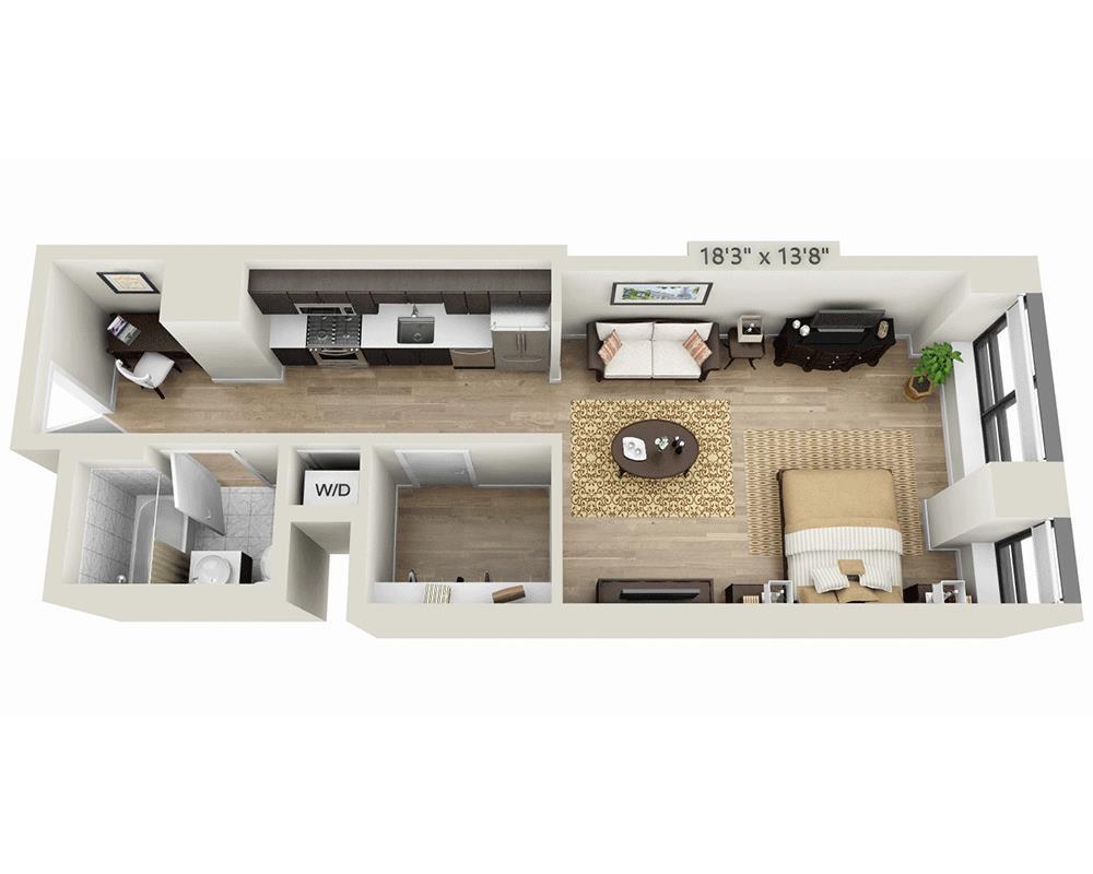 Floor Plan - Studio E1YB