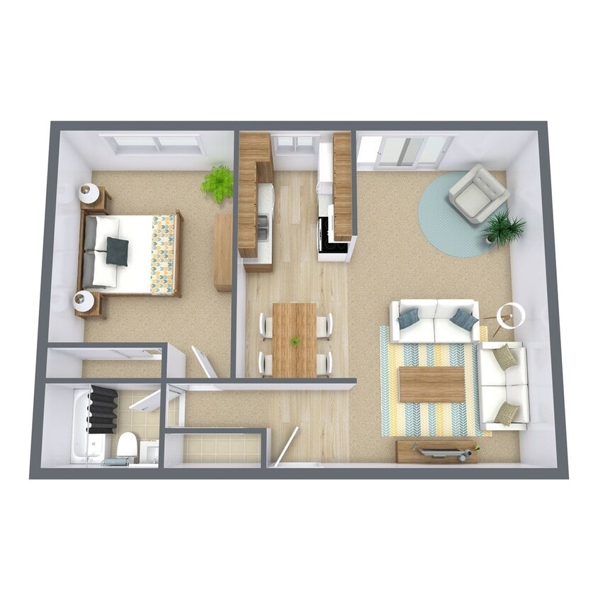 Floor Plan - One Bedroom 11B