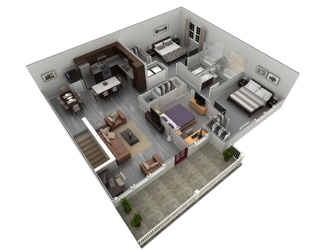 Floor Plan - 3 BR Grand Overlook