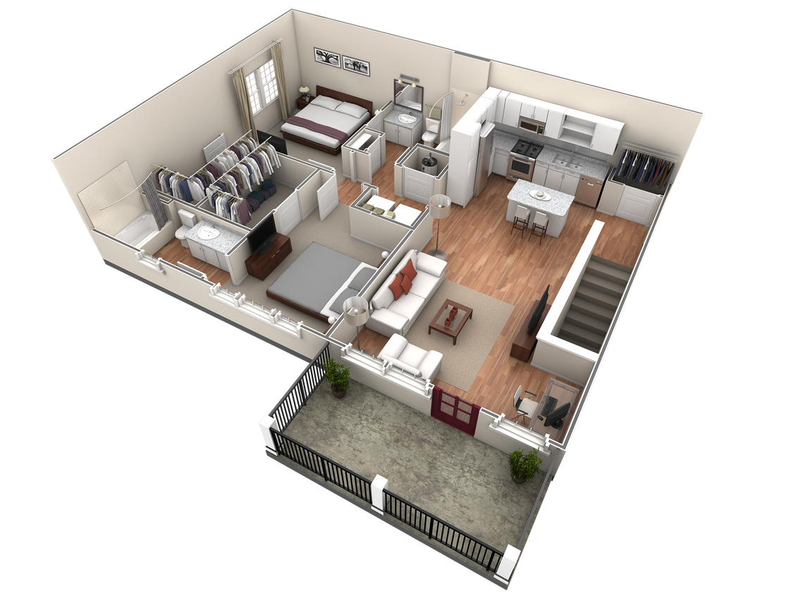 Floor Plan - 2 BR Designer Overlook
