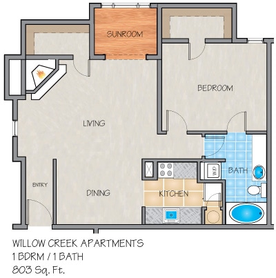 Floor Plan - 1x1D