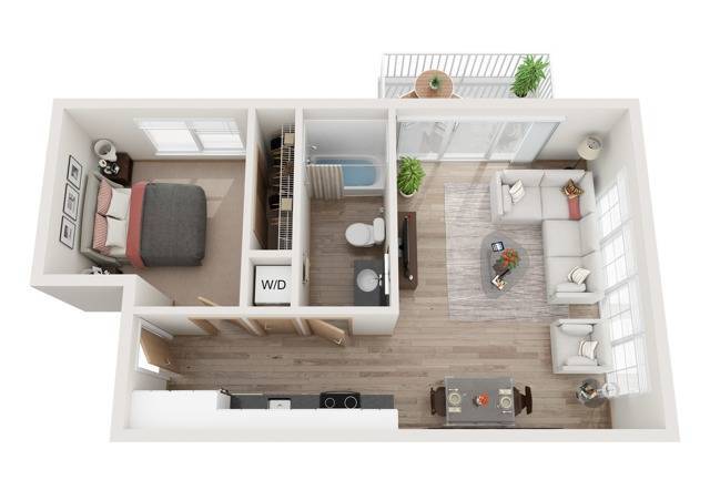 1 Bed / 1 Bath - 657 SF - Harbor