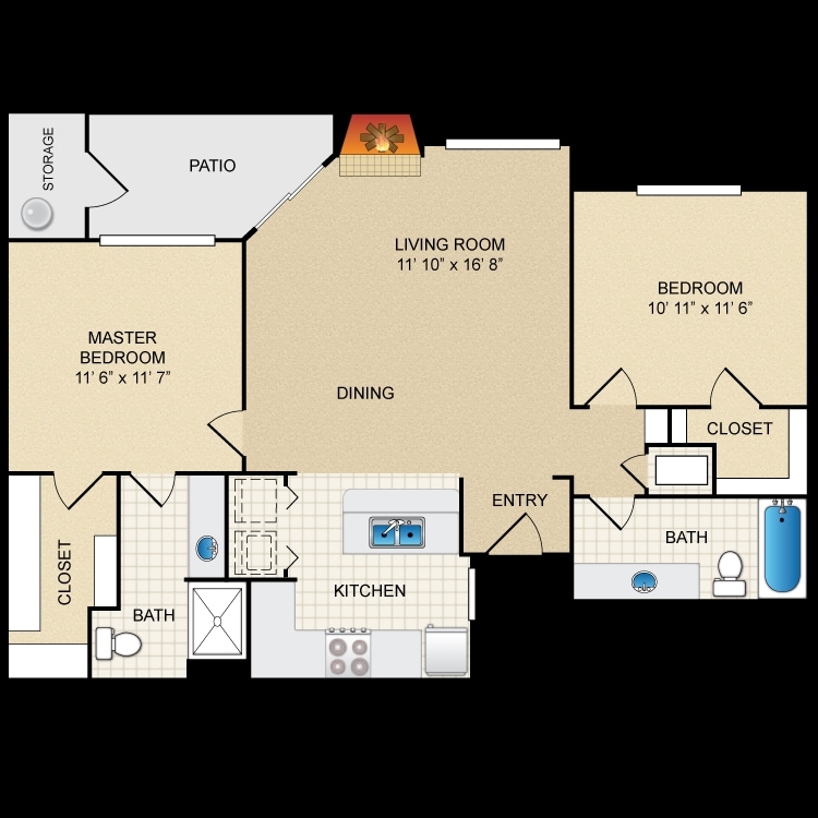 2BR/2BA - Sequoia