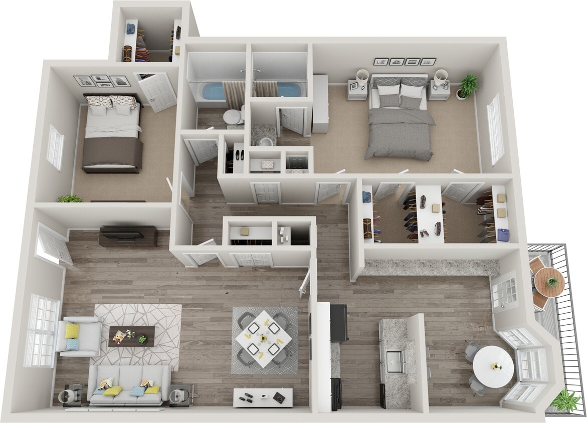 Floor Plan - B10 | 2 Bed | 1 Bath