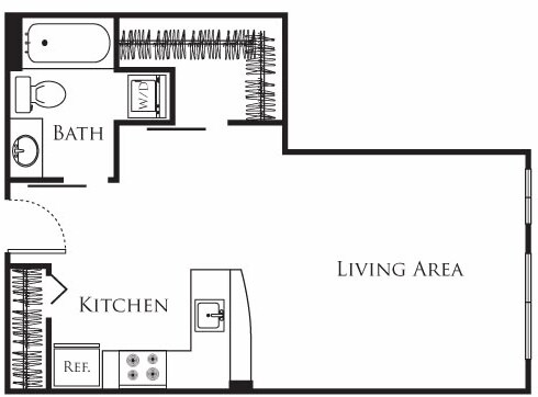 Floor Plan - Micro Studio - C3 336-636