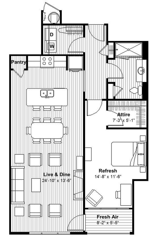 Refined 1 BR + Balcony, Spa Shower, Gas Cooking - Refined 1 BR + Balcony, Spa Shower, Gas Cooking