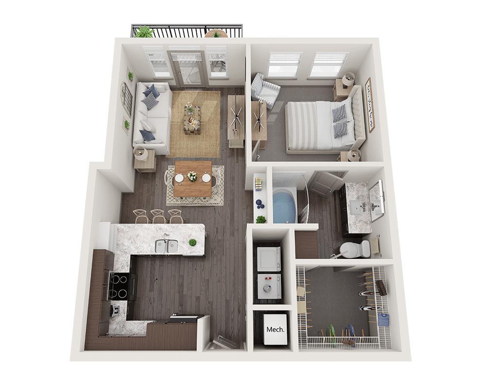 Floor Plan - One Bedroom A1L