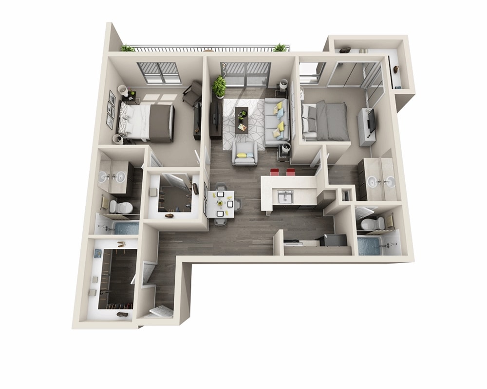 Floor Plan - Wedge (B2D-S)