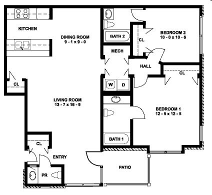 2BR/2.5BA - The Woodlawn