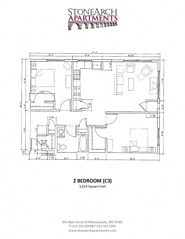 Floor Plan - 2 Bedroom (I)