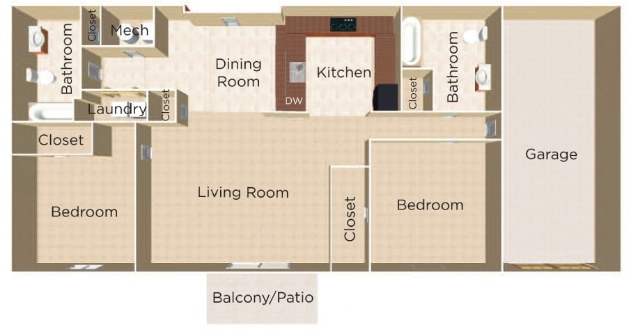 Floor Plan - Elk Attached Garage