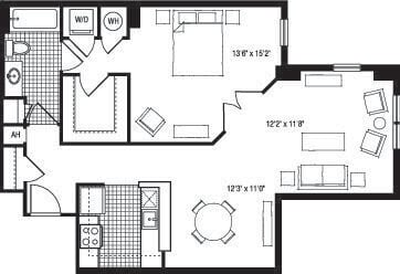 1QX floor plan The Clarendon - 1QX
