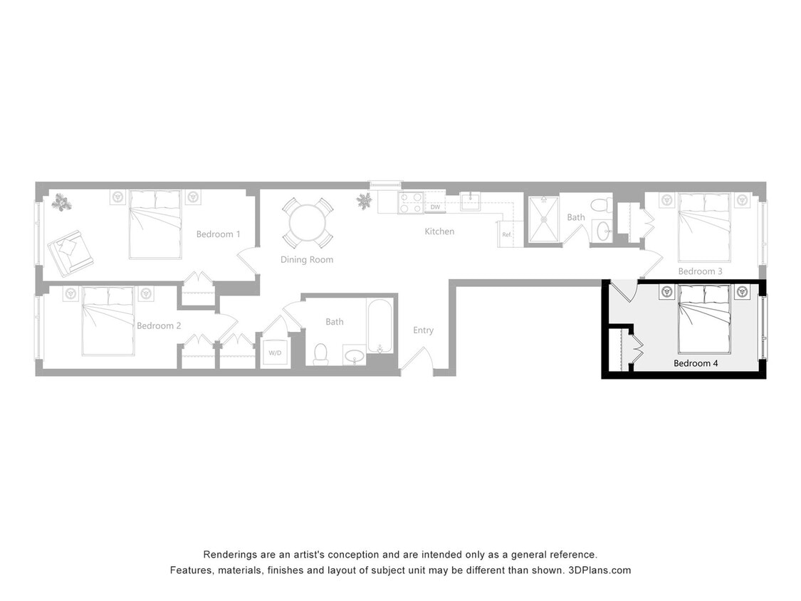The Reserve_H4New - Furnished Room in a 4 Bedroom 2 Bathroom (H4)