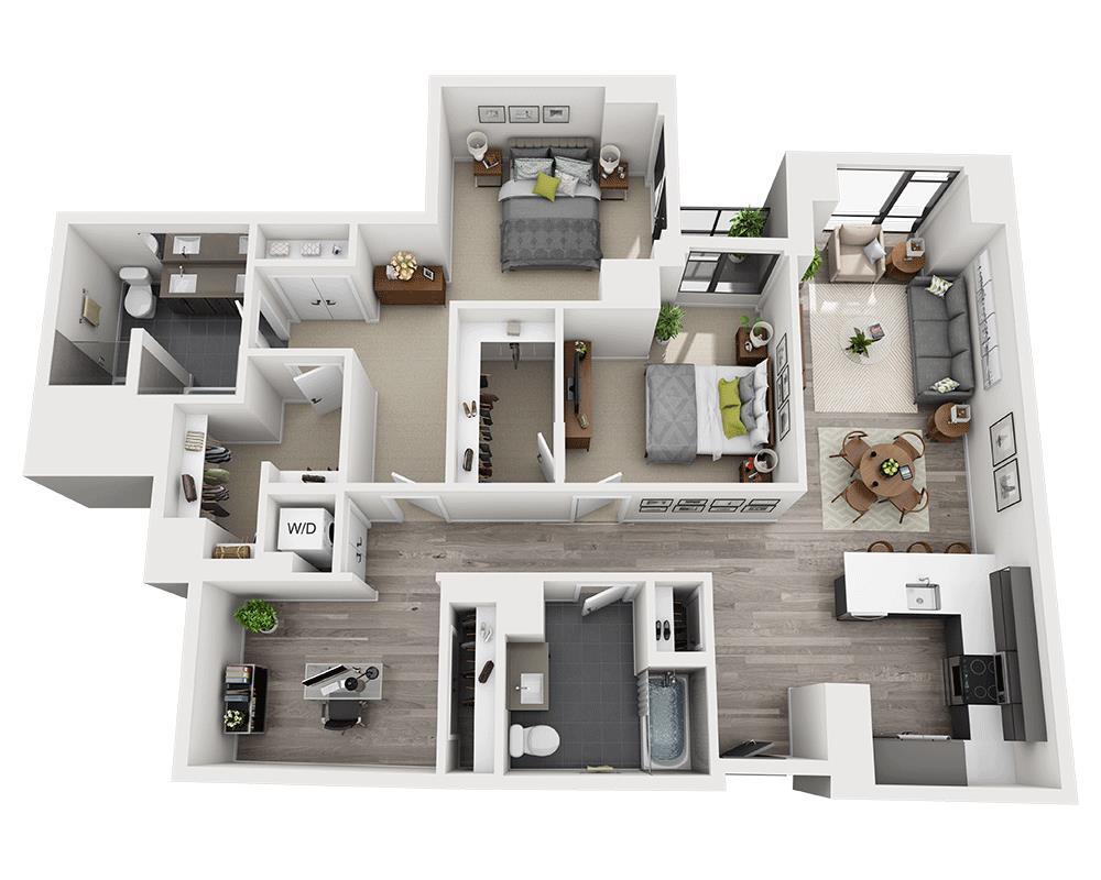 Floor Plan - Two Bedroom B2AK