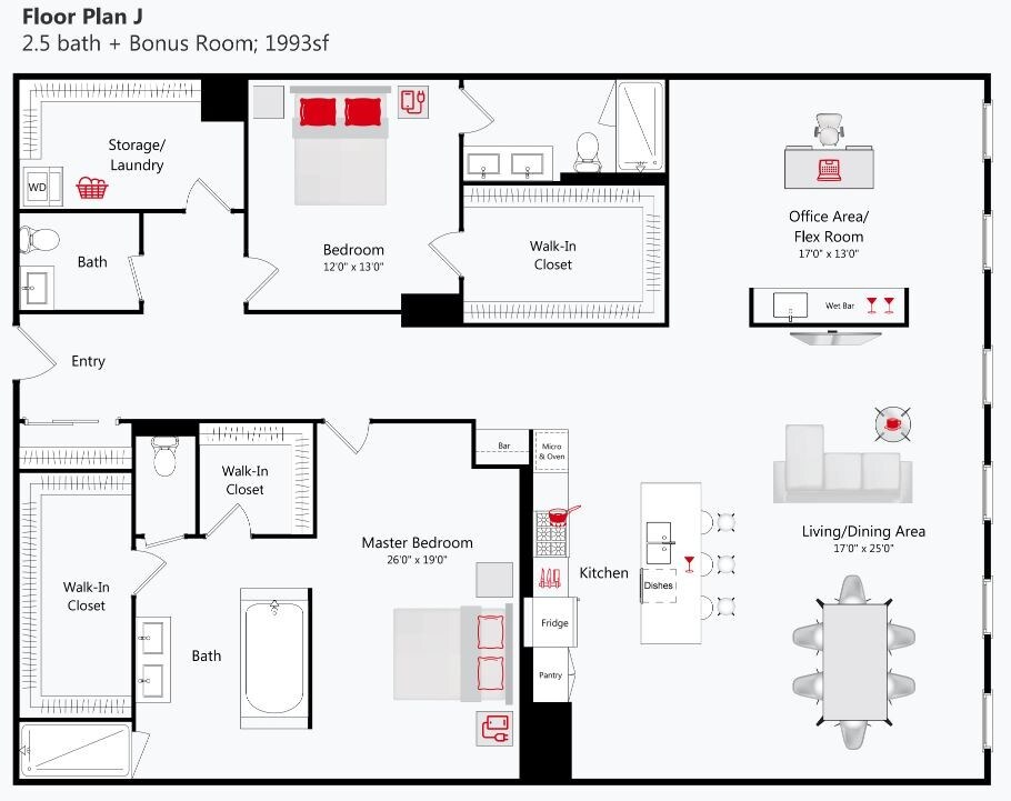 Floor Plan - Sky Suite J