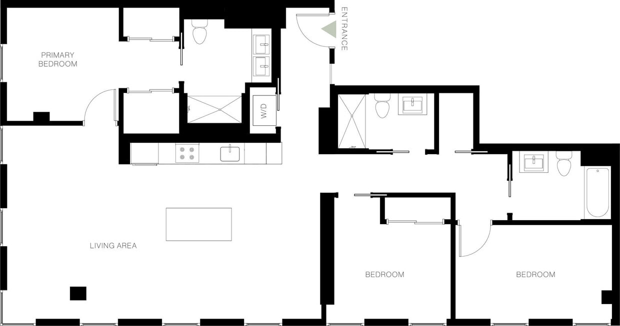 Floor Plan - 3BD, 3BTH