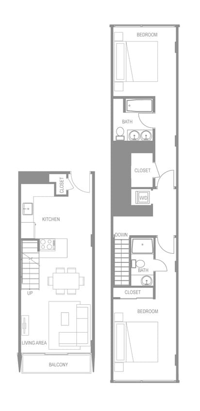 Floor Plan - Navona Two Bedroom Up C