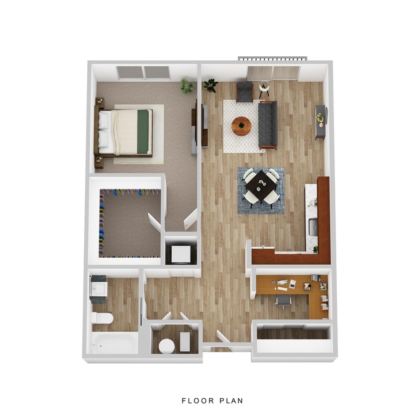 Floor Plan - One Bedroom C