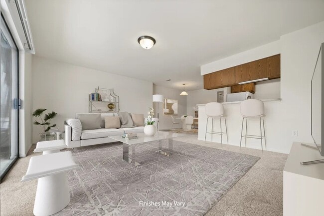 The Matthew Living Room - Prairie Lakes Apartments