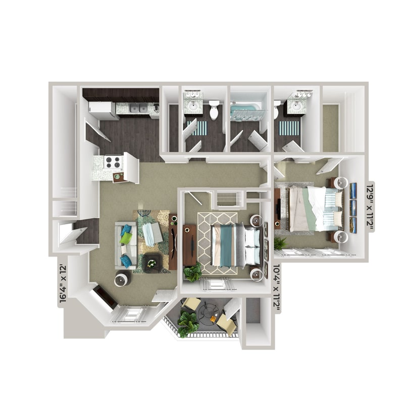 Floor Plan - B2 - Cypress