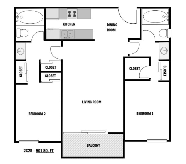 Floor Plan - 2X2S
