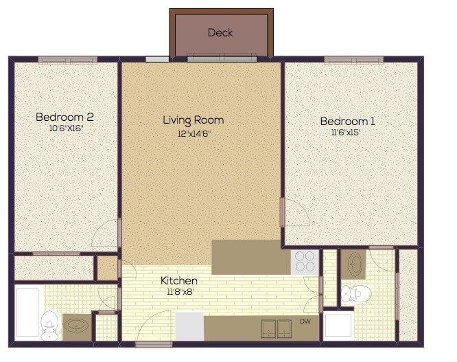 JS - 2x2 bath 850 JS