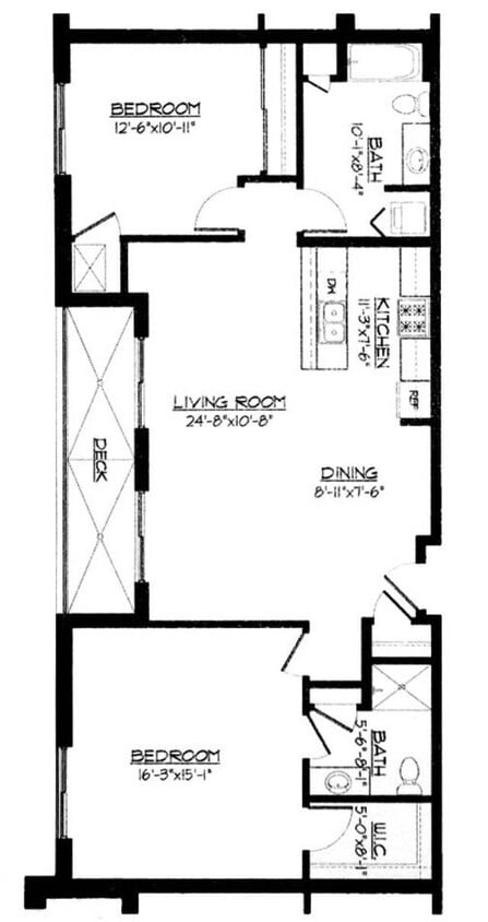 2 Bed / 2 Bath - 1,280 SF - 2 Bed / 2 Bath - 1,280 SF