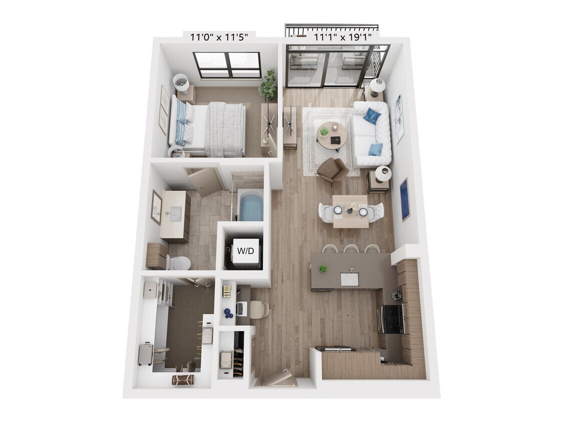 Floor Plan - 1x1 a10.d