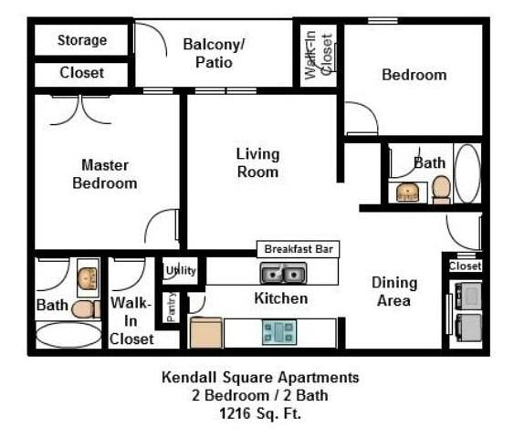 2BR/2BA - 2 Bed/ 2 Bath
