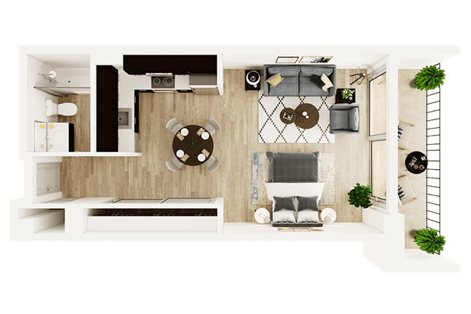 Floor Plan - Studio A