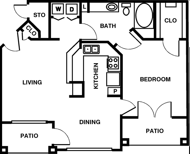 1BR/1BA - A2