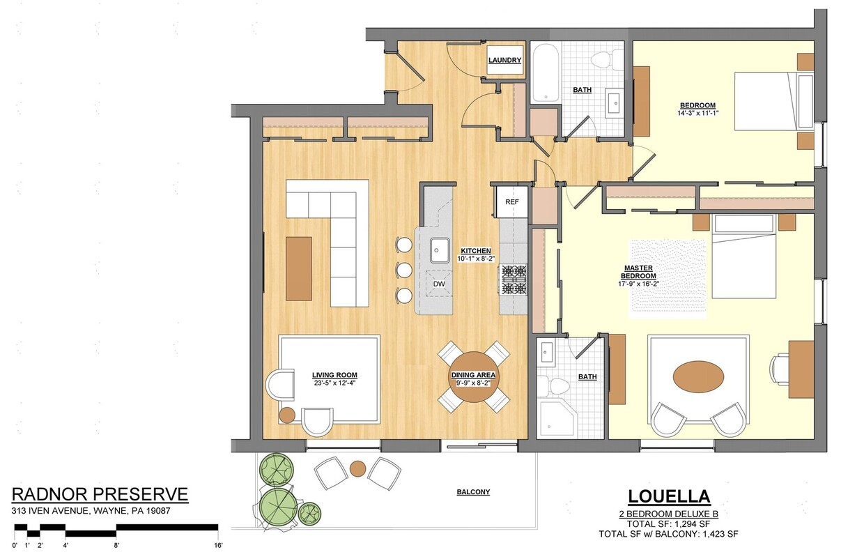 Floor Plan - Louella- 2 Bedroom