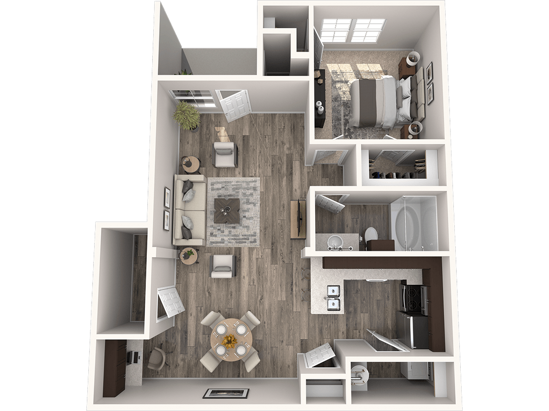 Floor Plan - A4 840 Sq. Ft. 1st Floor