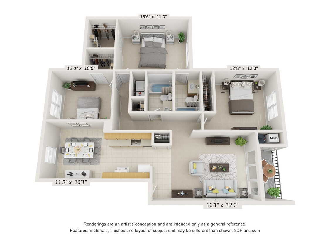Floor Plan - Three Bedroom