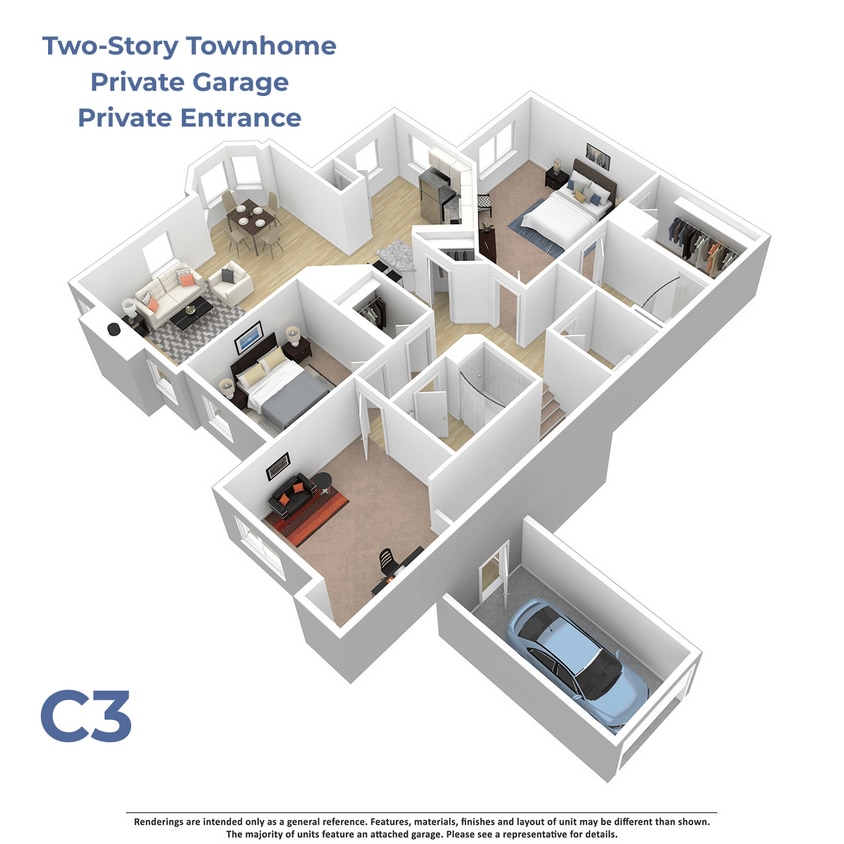 Floor Plan - C3 w/attached garage