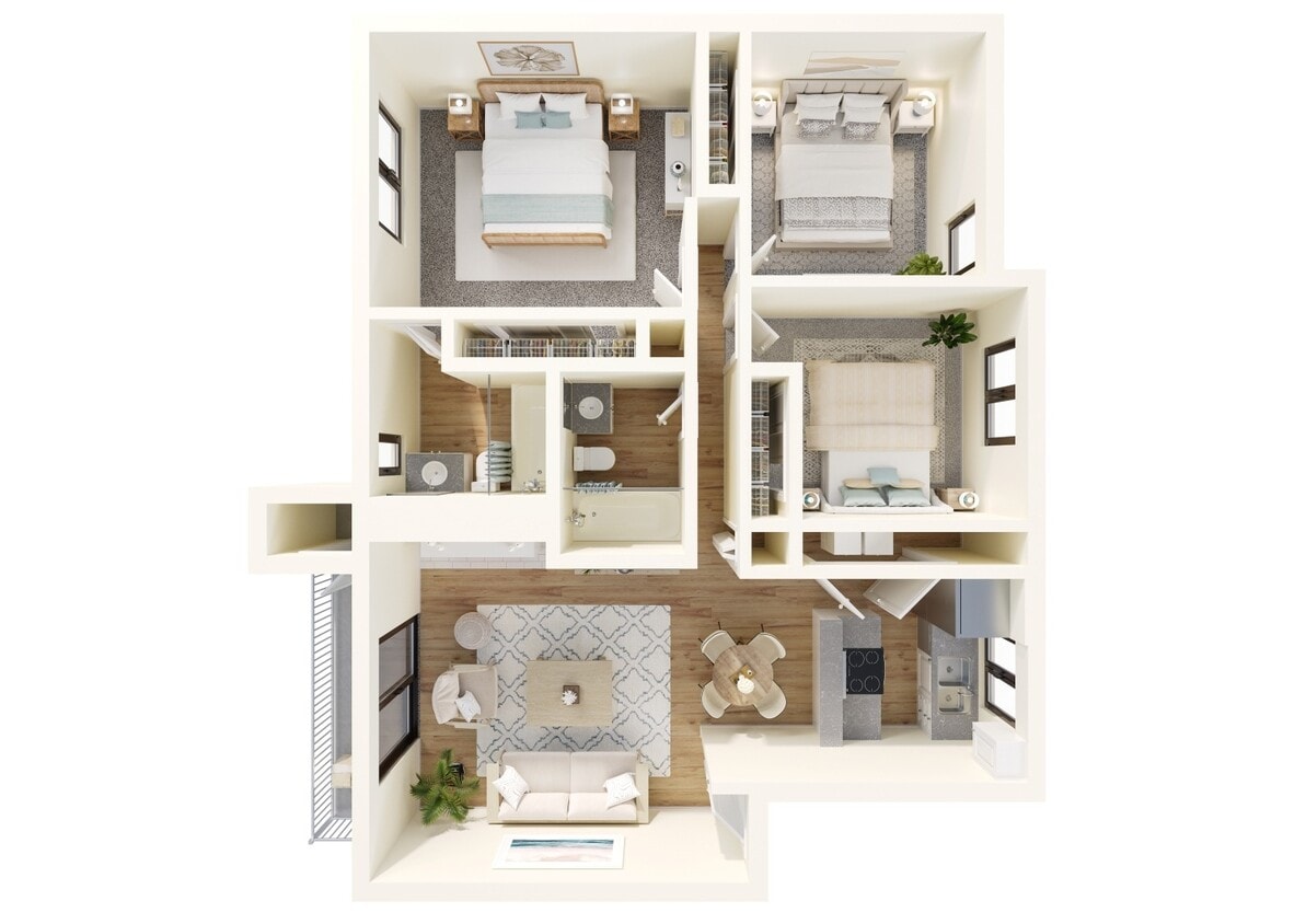 Floor Plan - C1 with In Home Laundry