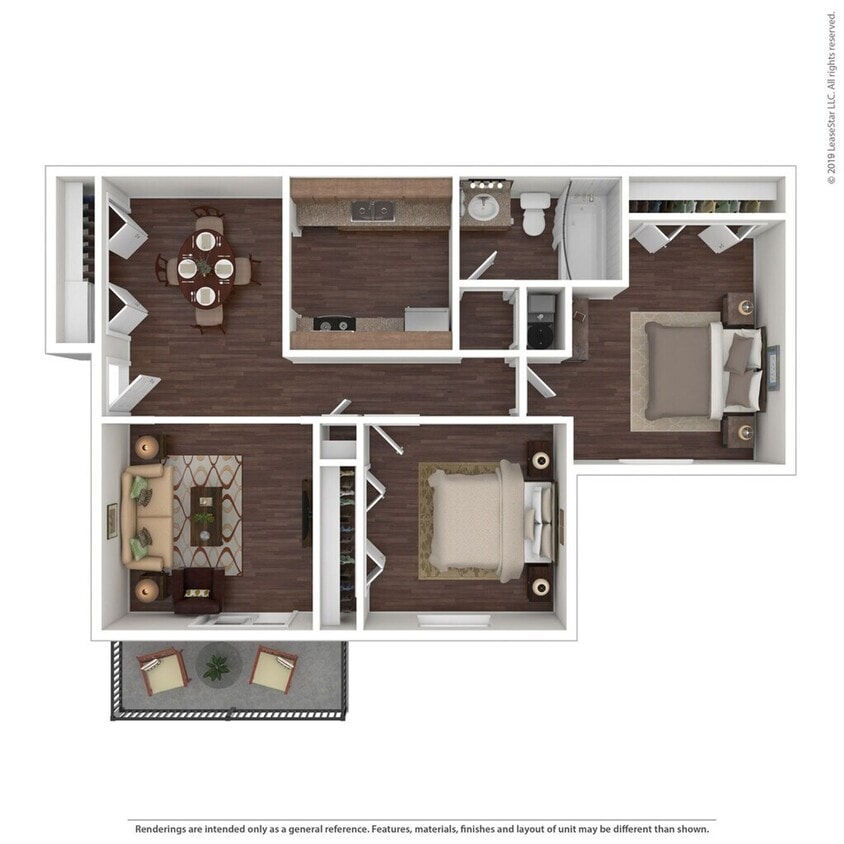Floor Plan - Classic Two Bedroom Apartment Home