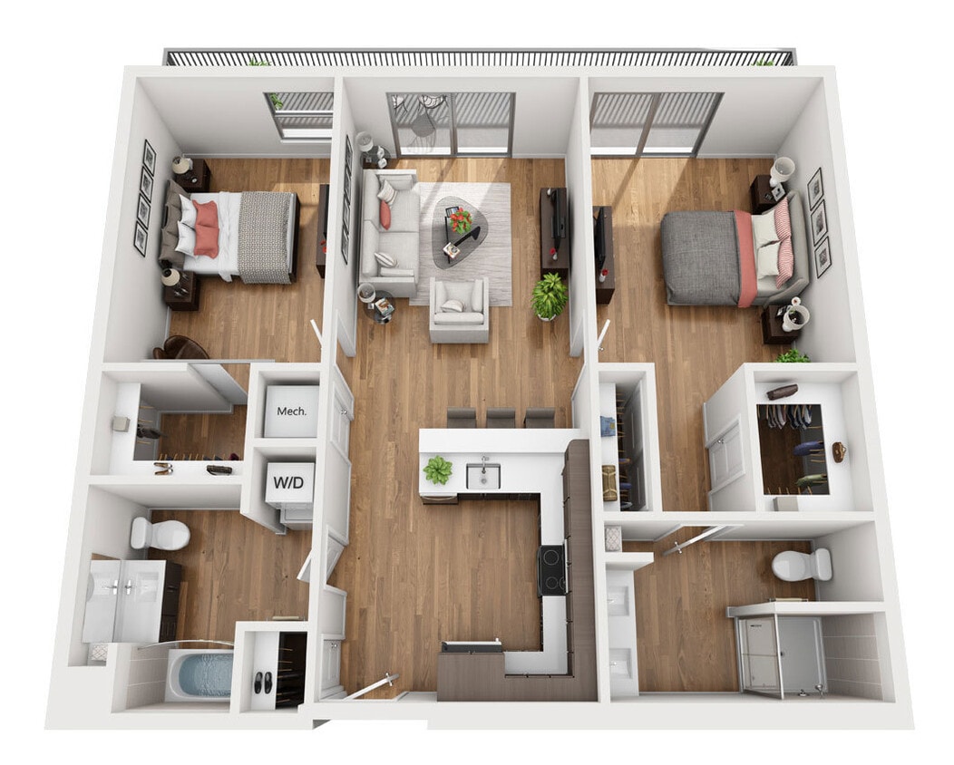 B2c floor plan La Plaza Village - B2c
