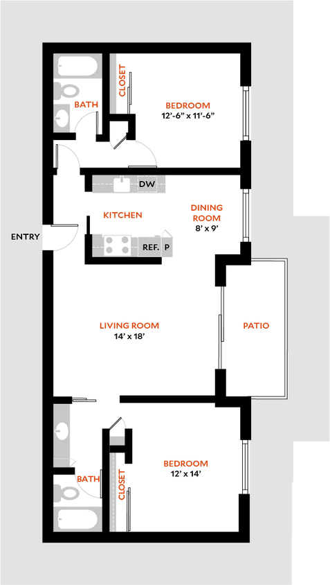 Floor Plan - 2BR