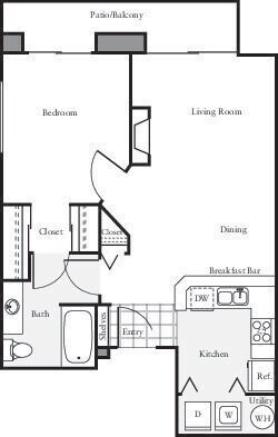Floor Plan - 1x1 - G