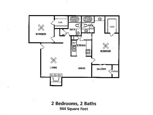 Two Bedroom - 2-2B