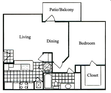 Deerpark - 1 Bedroom 1 Bath - B