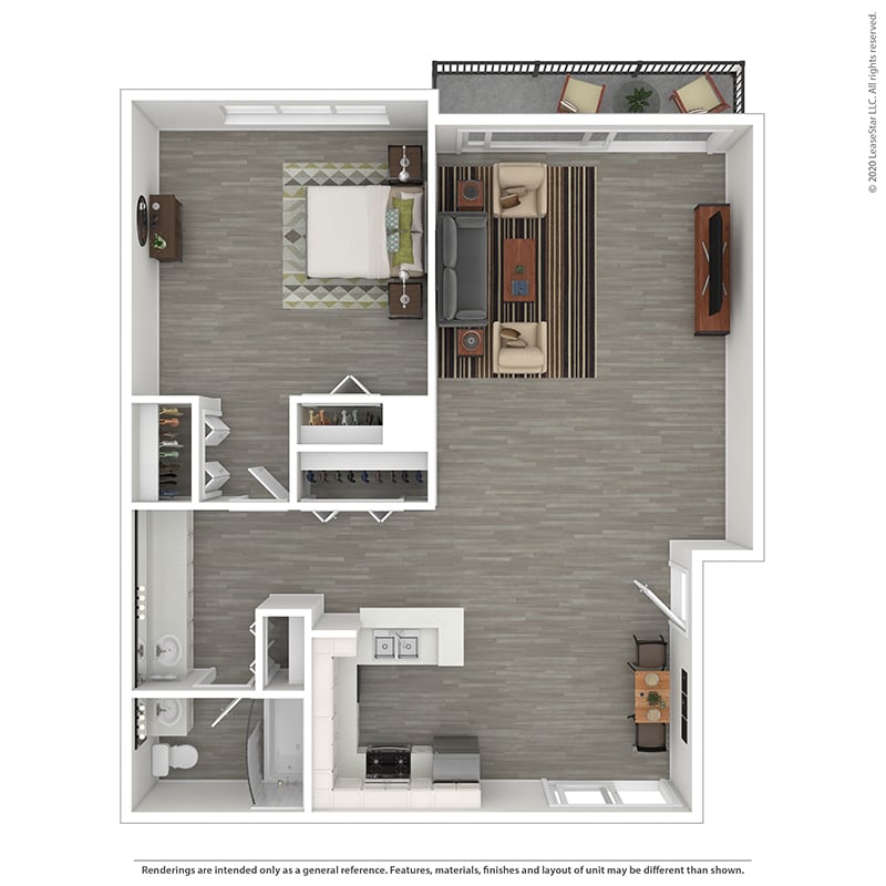 Floor Plan - 1 BEDROOM