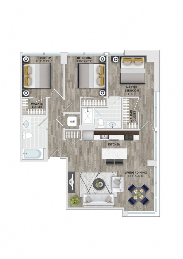 Floor Plan - 3B1