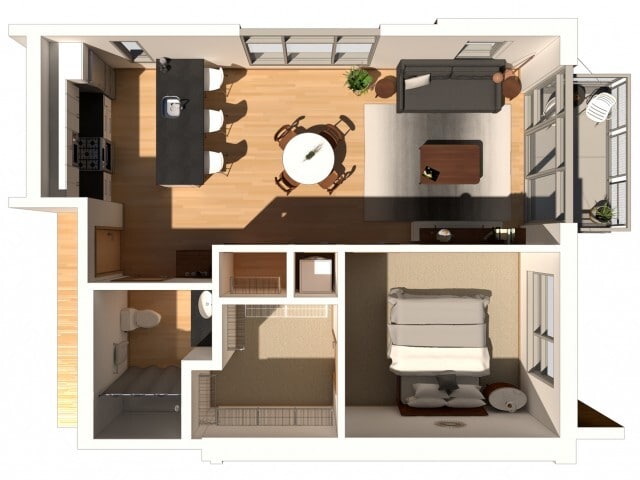 Vista - 1 Bed / 1 Bath - 708 SF - Vista